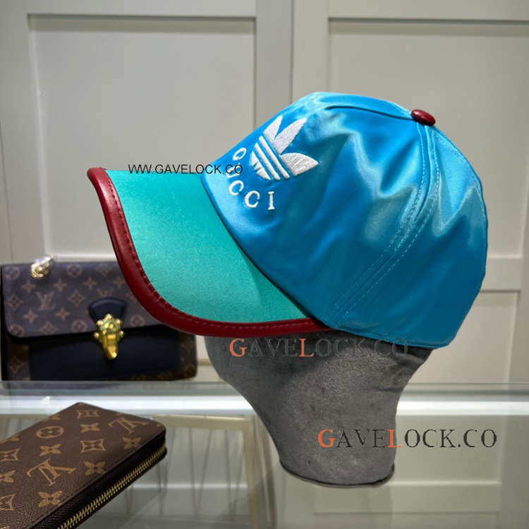 Gucccl GG Multicolor Baseball Cap with Blue